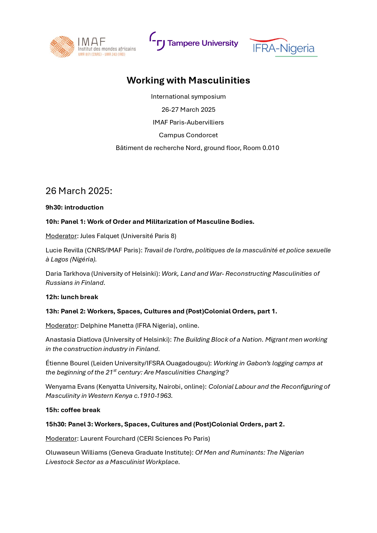 Working with Masculinities programme ENG 1