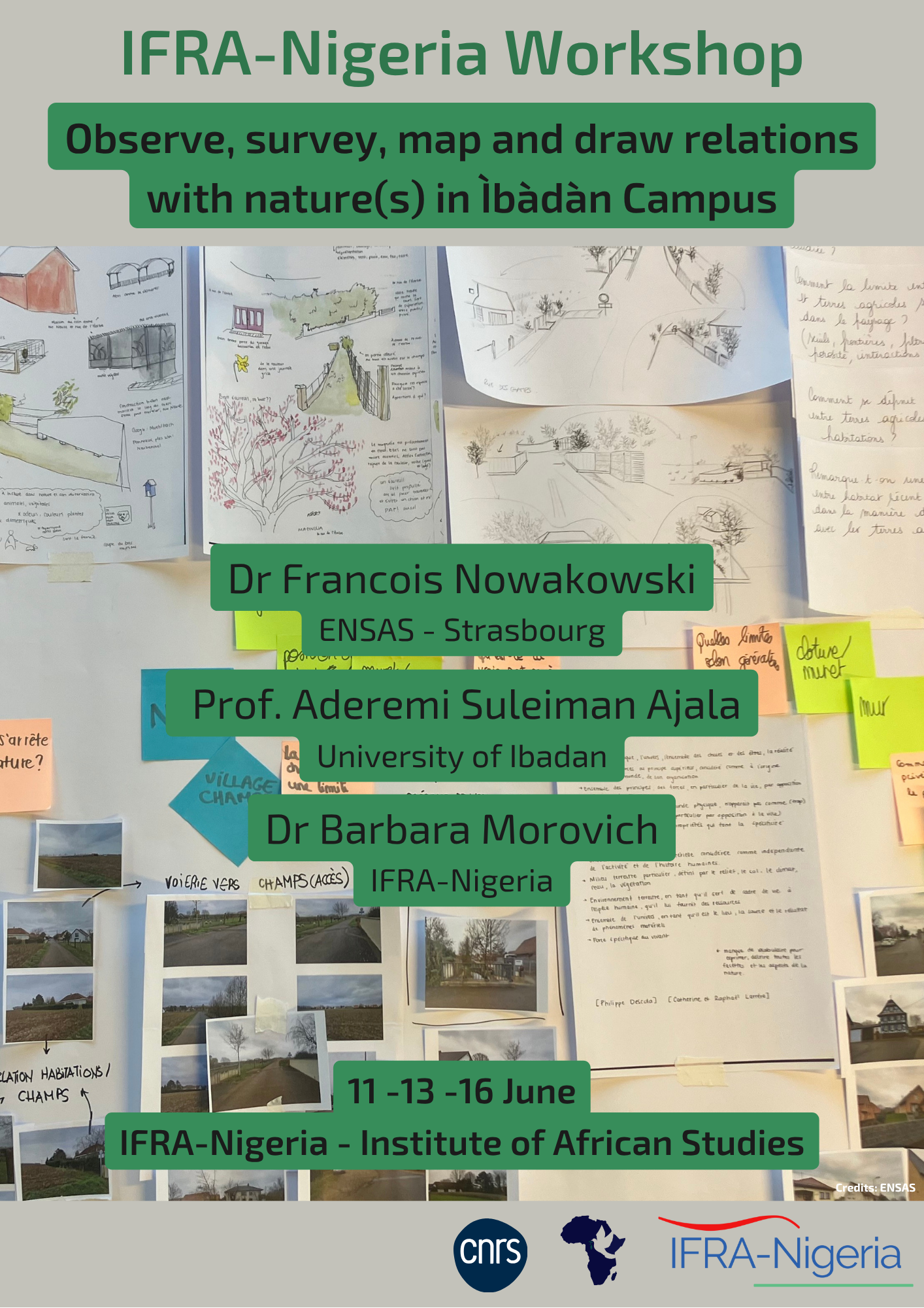 Workshop - Observe, survey, map and draw relations with nature(s) in Ìbàdàn Campus